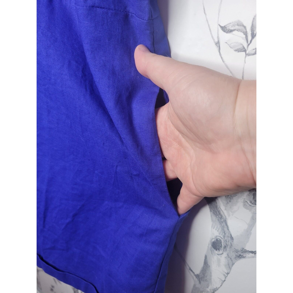 PRINCESS POLLY Sinclair Oversized Playsuit Romper Blue Small Linen Blend NWT - Picture 6 of 11